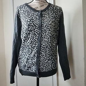 Animal print cardigan
